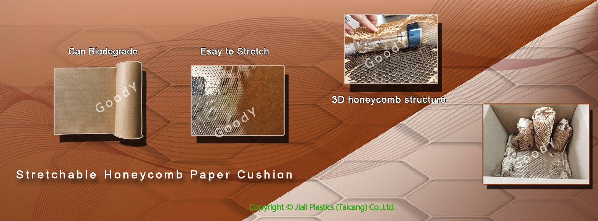 GoodY honeycomb paper,3D honeycomb structure reduce the shock when product be transported .jpg